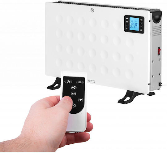 ECG Konvektorheizung Boden 2000W mit Elektronischem Thermostat 59x37.5cm Weiß