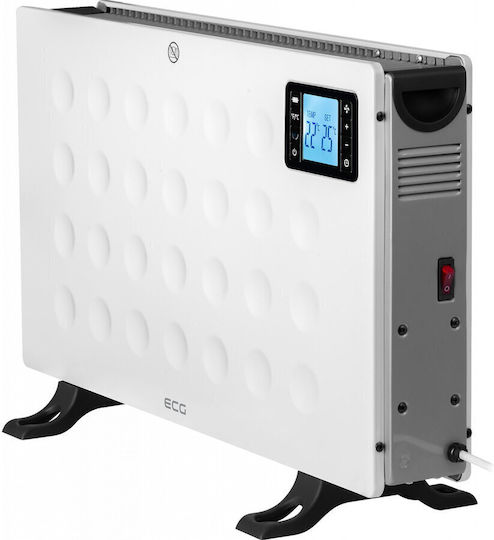 ECG Konvektorheizung Boden 2000W mit Elektronischem Thermostat 59x37.5cm Weiß