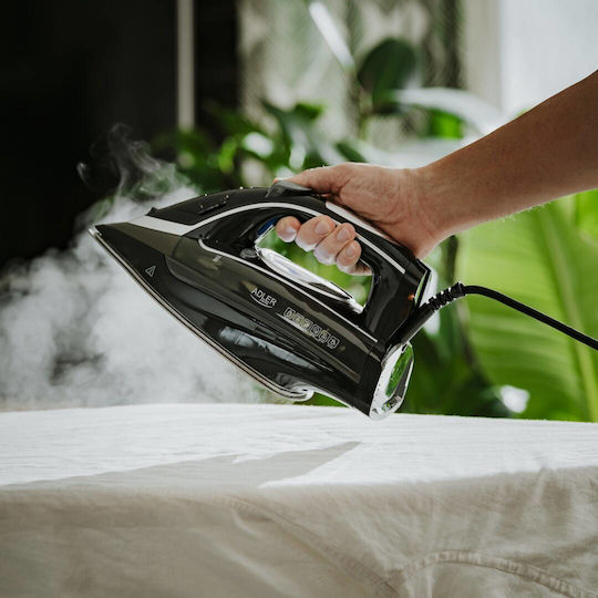 Adler Steam Iron 3000W with Ceramic Plate and Continuous Steam Supply 65g/min