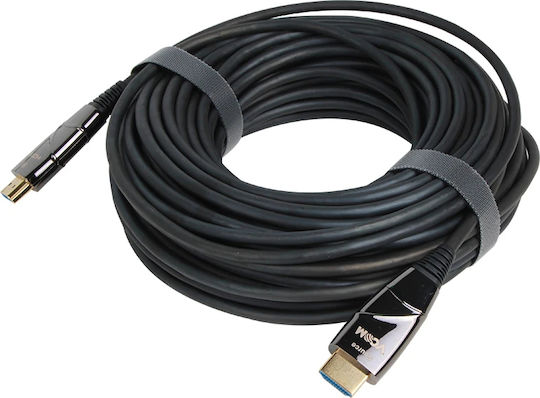 VCom HDMI 2.1 Ултра Висока Скорост 48Gbps 4K 120Hz HDR VRR HDMI Кабел HDMI Мъжки - HDMI Мъжки 15м Черен
