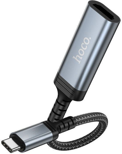 Hoco Cable HDMI female - USB-C male 0.2m Γκρι