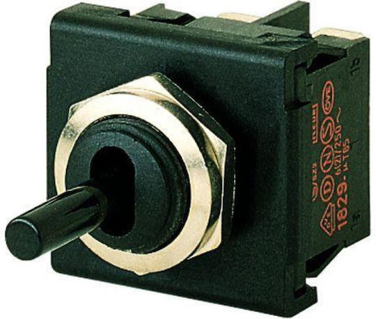 Rocker Switch 2 X On-On Bipolar Dpdt 6 Pin 6a/250vac Opening 18.6x22x18mm Marquardt 1824.1101 Quick Connect Terminal 4.8 X 0.8