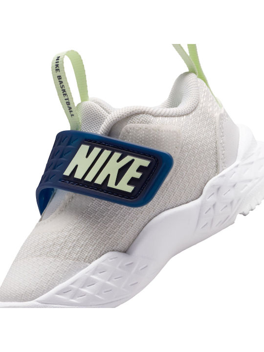 Team Hustle D 12 Kids Sports Shoes Running with Hoop & Loop Closure White