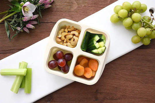Melii Set of Multicolour Silicone Lunch Boxes With Compartments 23x18cm 4 Pieces