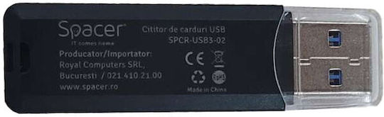 Spacer USB 3.2 Gen 1 Schwarzer Kartenleser