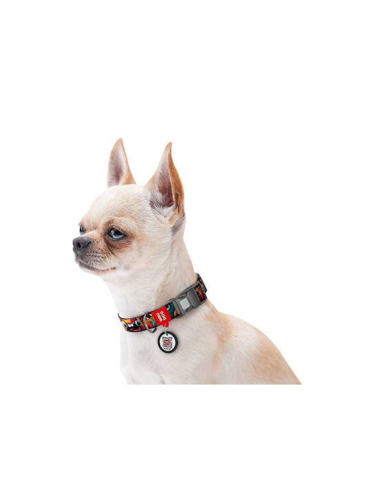 WauDog Hundehalsband-Katze Smart Id Toothed Monsters Kunststoff Fastex XSklein 10mm 20-30cm