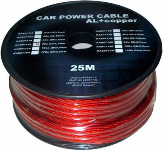 Car Cable 8ga Od6.7mm Cu+al 25m
