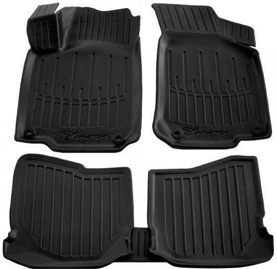 Race Axion Set of Front and Rear Mats 5pcs Tray Type for Seat Toledo Skoda Octavia 1996-2004 Black