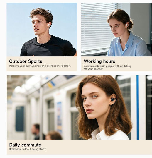 Hoco TWS EA8 Offenes Ohr Bluetooth-Freisprecheinrichtung Kopfhörer mit Ladeetui Metal Gray