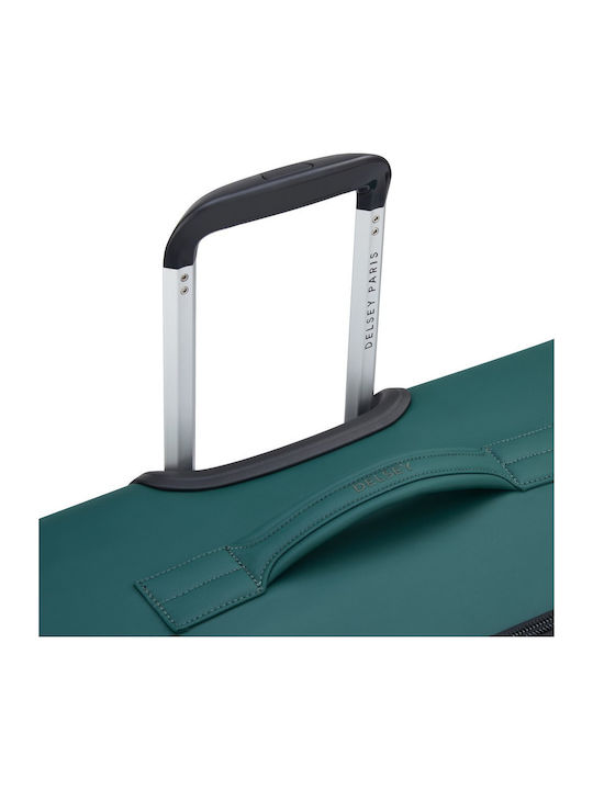 Delsey Dita Große Stoffkoffer Grün mit 4 Rädern Höhe 79cm