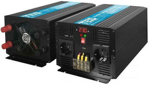 TED Electric Инвертор за кола Чиста синусоидална вълна 4000W за преобразуване на 12V DC в 230V AC