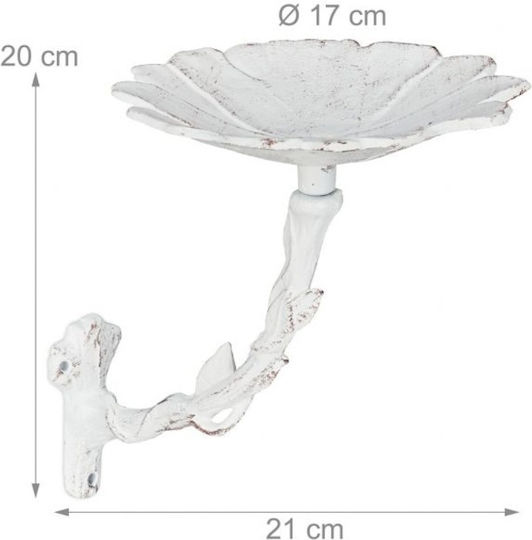 Relaxdays Relaxdays Bird Fountain White 20 x 17 x 21 cm