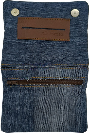 Gift-Me Fabric Tobacco Pouch With Magnetic Clasp Jean Blue