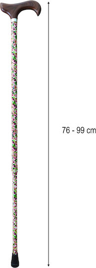 Baston Din Aluminiu Cu Înălțime Reglabilă Model Floral Garcia 407