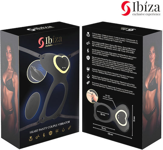 Ibiza Heart Panty Vibrator for Couples with Remote Control