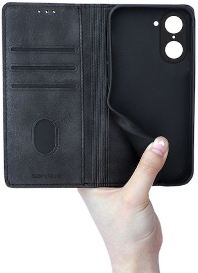 Калъф Портмоне Vintage Magnet Wallet Sonique OnePlus Nord CE 5 5G Черен