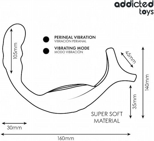 Addicted Toys Dual Prostatic Cock Ring Remote Control