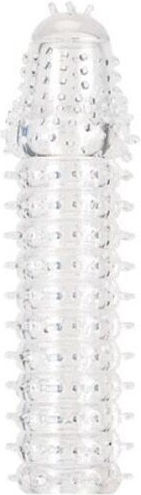 Seven Creations Super Stretch Manșon Transparent Din Silicon Extensie De Penis Transparentă 15cm
