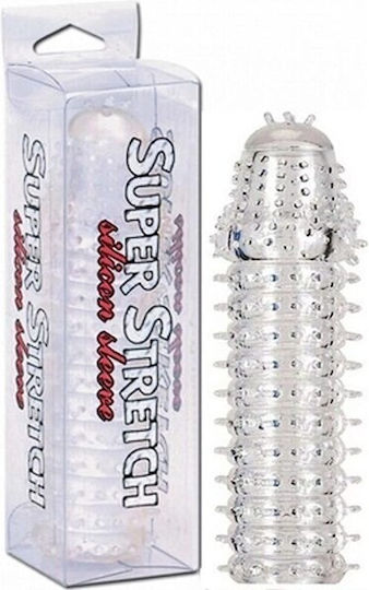 Seven Creations Super Stretch Manșon Transparent Din Silicon Extensie De Penis Transparentă 15cm