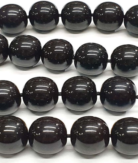 Roloi Komboloi Mastic Worry Beads with 33 Beads Black 44cm
