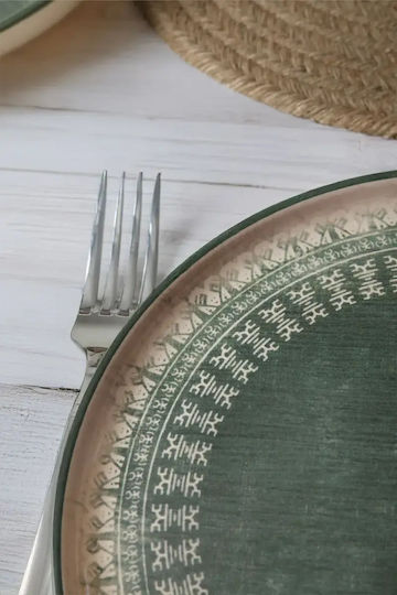 Maya Green Breakfast Set 10 Pieces For 4 People 27x27cm