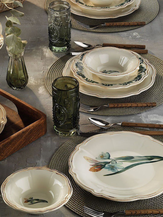 18-Piece Porcelain Dinnerware Set Serving 26x26cm