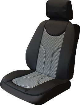 Anatomic Car Seat Cover Universal Model Textile Material 1 Piece Smartic Black Gray
