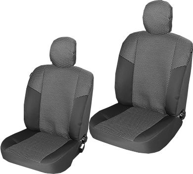 Car Seat Covers Dedicated Dacia Duster I 2010 Textile Material Smartic 11 Pieces Black Grey