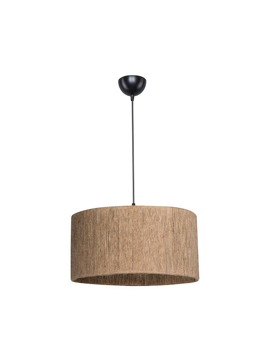 Pakketo PWL-1184 Adjustable Brown Pendant Ceiling Light with Rope for E27 Socket 40x40x75cm