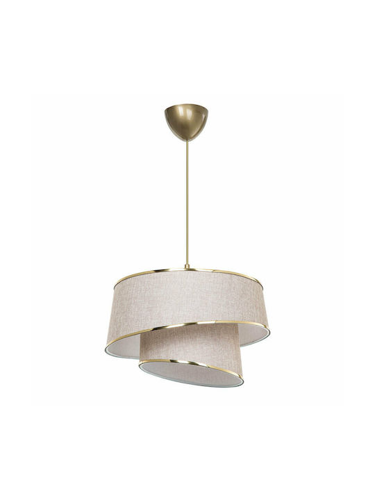 Pakketo PWL-1127 Adjustable Beige Pendant Ceiling Light with E27 Socket 32.5x65x65cm