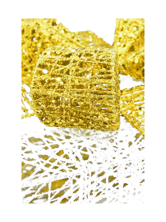Set 3 Bucăți Cadouri Decorative Pentru Brad De Crăciun Aurii 36x26cm
