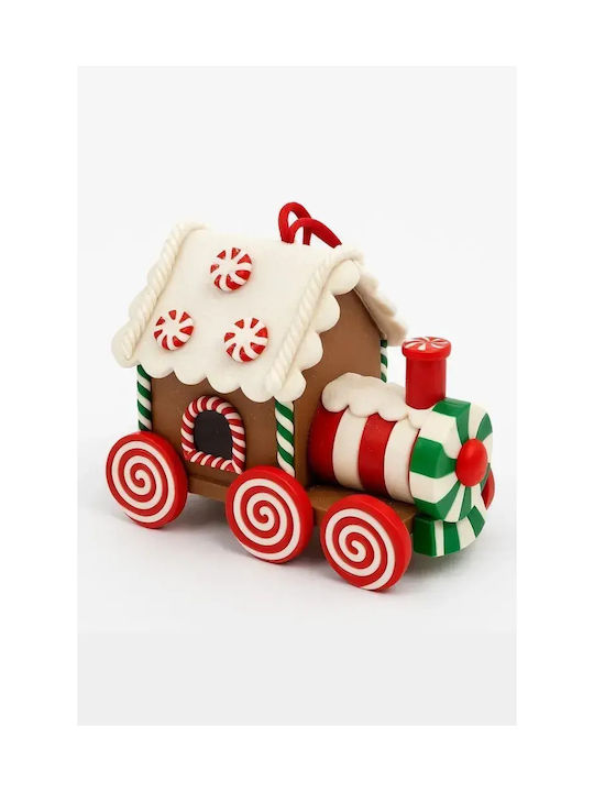 Christmas Decorative Train Kurabie Lighting White-Green 9x8cm