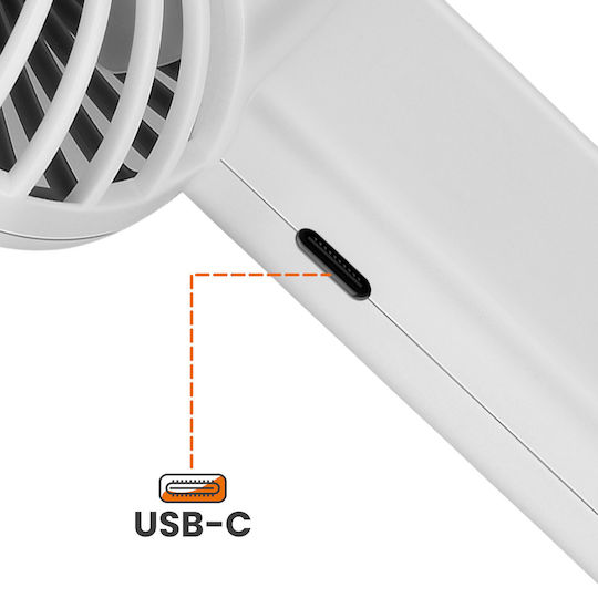 Linq Tragbarer Ventilator 3 Einstellbare Geschwindigkeiten Usb-c Video Ständer Basis Grau