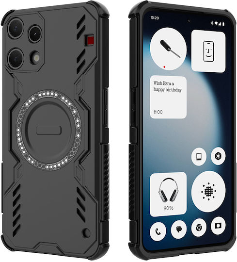 Techsuit Umschlag Rückseite Kunststoff Schwarz (Nichts Phone (3a) Lite)