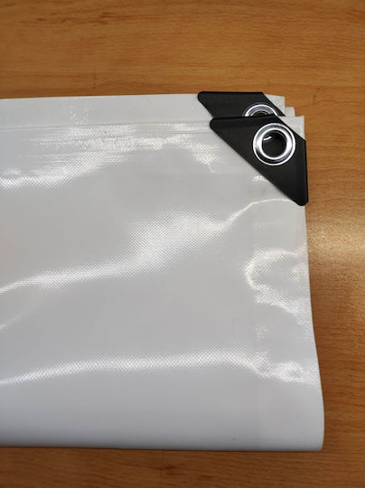 Dalimond Rings Waterproof Tarpaulin 650gr/m² 2x2m. Heavy Duty White