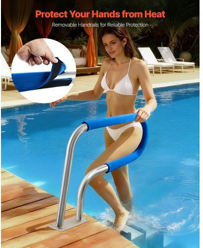 Vevor Pool Handle made of Stainless Steel 78.8x55.8cm Silver