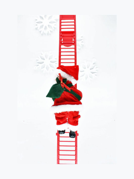 Climbing Santa Claus Red Ladder SteweHome – 80x6cm