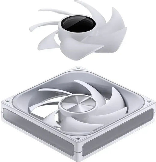 Jonsbo Case Fan 140mm (1800rpm / 73.82cfm) with ARGB Lighting and 4-Pin PWM Connection White