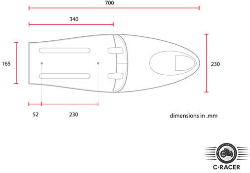 C-Racer Седалка за мотоциклет 578573