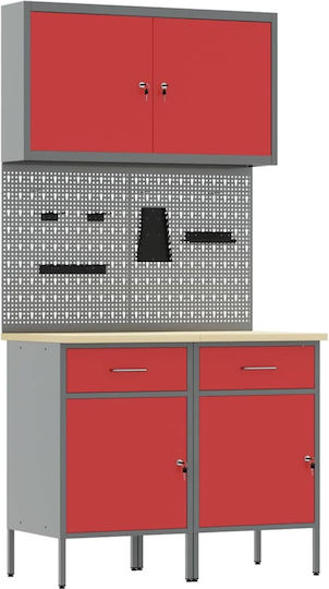 vidaXL Πάγκος Εργασίας 100x55x200cm 5τμχ 3321417