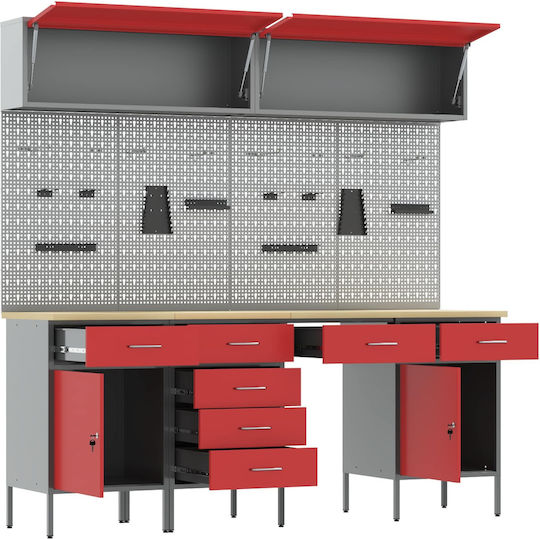 vidaXL Bank 150x55x200cm 8Stück 3321452