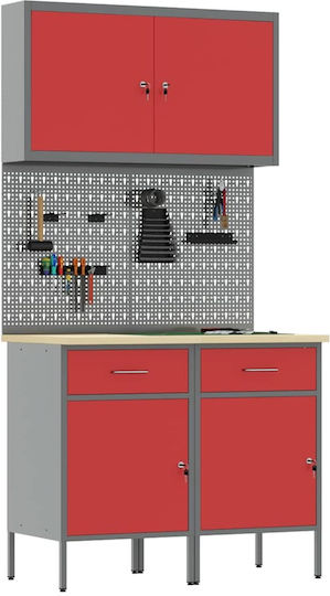 vidaXL Πάγκος Εργασίας 100x55x200cm 5τμχ 3321417