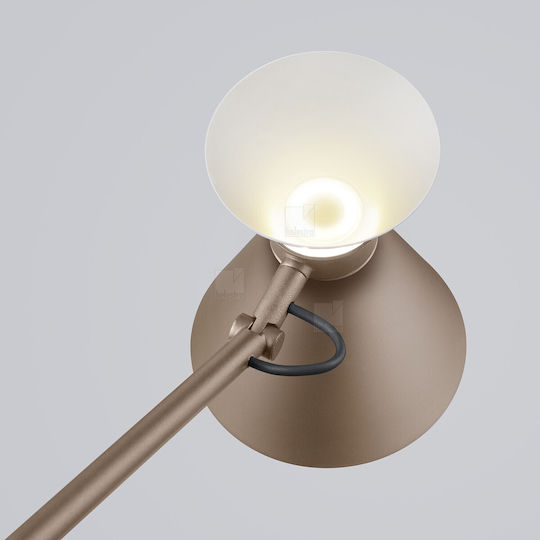 Helestra LED Φωτιστικό Δαπέδου με Θερμό Λευκό Φως 680lm Καφέ