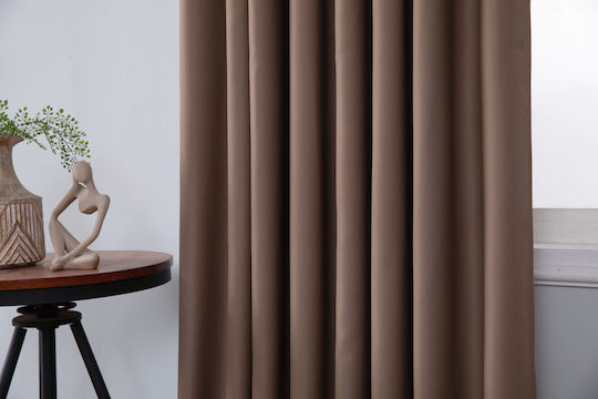 Mc Decor Συσκότισης με Τρουκς Καφέ 140x265εκ.