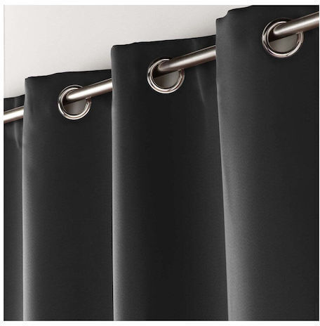 Mc Decor Συσκότισης με Τρουκς Μαύρη 140x265εκ. Mc Decor Συσκότισης με Τρουκς Μαύρη 140x265εκ.