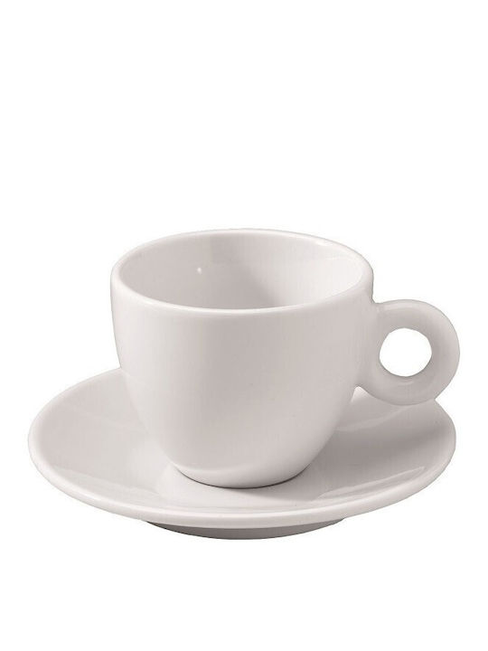 GTSA Roma Φλιτζάνι Cappuccino από Πορσελάνη Λευκό 170ml