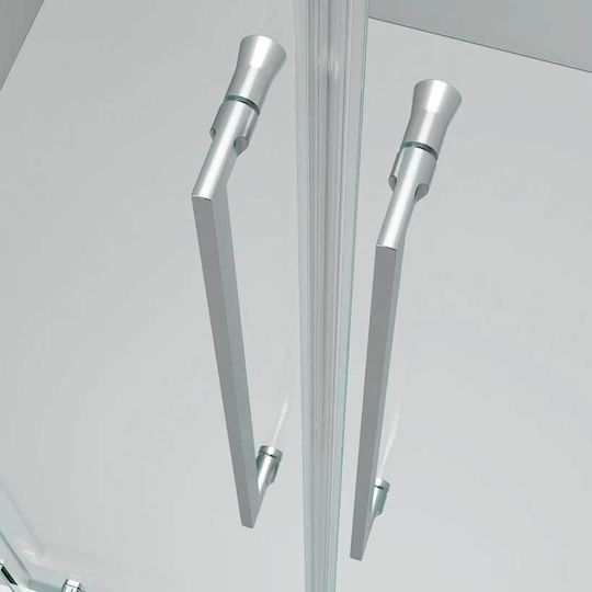 Devon Devon Elli Slider Разделител на верандата Душ с Плъзгащи се Врата 177-180x200см Прозрачно стъкло