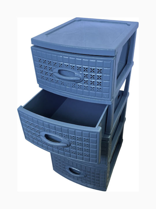 Nektarplast Sertar Din Plastic Cu 4 Locuri Albastru 38x49x96cm