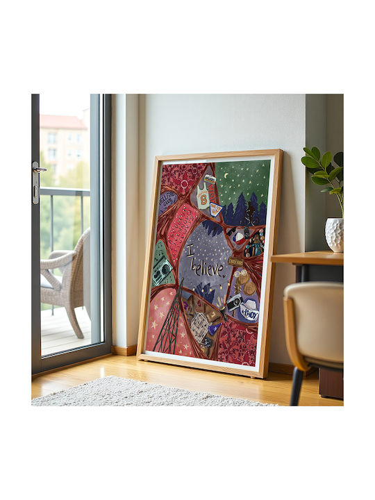 Плакат Stranger Things I Believe Mv309 21см X 30см Бяла Рамка Pvc