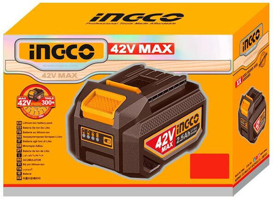 Ingco Tool Battery Lithium 42V with Capacity 2.5Ah